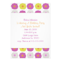 Spring Flower Party Invitation