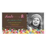 Spring Flowers Garden Birthday Invite Photo Card