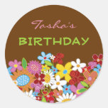 Spring Flowers Garden Party Favours Label / Sticke