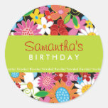 Spring Flowers Garden Party Favours Label / Sticke