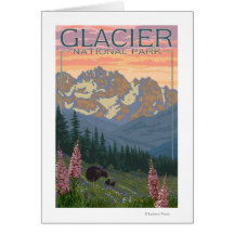 Spring Flowers - Glacier National Park, MT Greeting Cards
