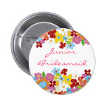 Spring Flowers "Junior Bridesmaid" Button