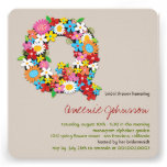 Spring Flowers Monogram Chic Bridal Shower Invite invitations