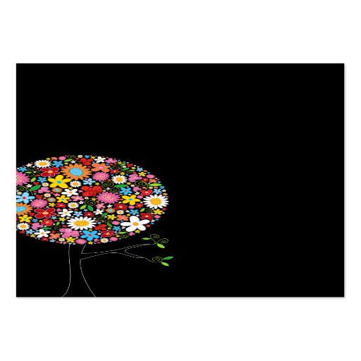 Spring Flowers Pop Tree Guest Place Card Business Card Templates