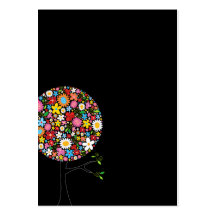 Spring Flowers Pop Tree Guest Place Card Business Card Templates