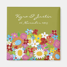 Spring Flowers Save-the-Date / Gift Magnet