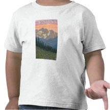 Spring FlowersMontanaVintage Travel Poster T Shirt