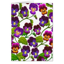 Spring Garden Pansies Card