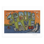 Spring Lake, New Jersey - Large Letter Scenes Post Card