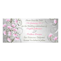 Spring Love Invites - Save the Date Silver