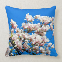 Spring Magnolias Throw Pillow