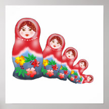 Spring Nesting Dolls Posters