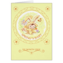 Spring New Baby Rabbit Illustration Card