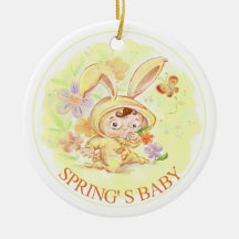 Spring New Baby Rabbit Illustration Ornaments
