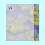 Spring Pansies Monogram Note Pad notepads