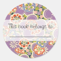Spring Petals Bookplate Sticker