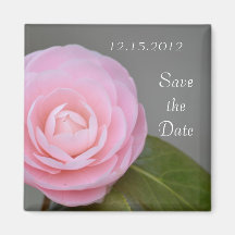 Spring Pink Rose Save the Date Refrigerator Magnets