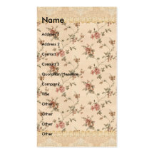 spring romance victorian rose pattern business card template