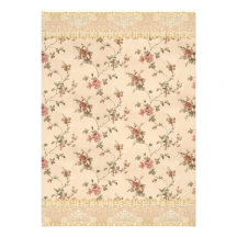 spring romance victorian rose pattern custom invitation