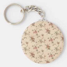 spring romance victorian rose pattern keychain