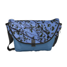 Spring Tree Silhouette Messenger Bag