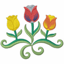Spring Tulip Trio Embroidered Jacket