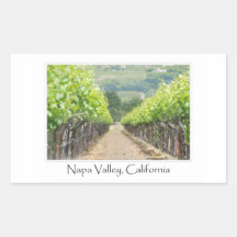 Spring Vineyard in Napa Valley California Rectangle Stickers