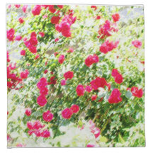 Spring's Pink Roses Cloth Napkin