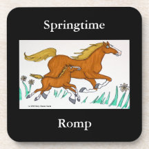 Springtime Romp Beverage Coasters
