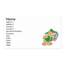 Spying Detective Bear Business Card