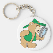 Spying Detective Bear Keychain