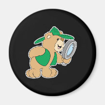 Spying Detective Bear Magnet