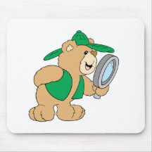Spying Detective Bear Mousemat
