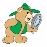 Spying Detective Bear Photo Cut Outs