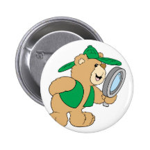 Spying Detective Bear Pin