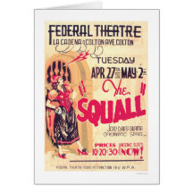 Squall Romantic Spain 1937 WPA Greeting Card