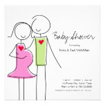 Square Coed Baby Shower Invitations, 5x5