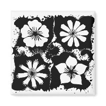 square flowers magnets