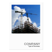 Square Photo 0179 - Tower Cranes Business Card Template