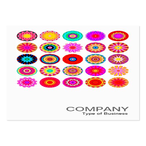 Square Photo 091 - 25 Colourful Mandalas Business Card Templates