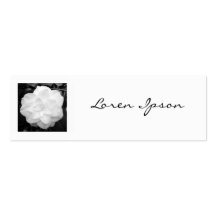 Square Photo - White Camelia Business Card