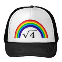 Square Root of 4 Equals Rainbow Hat