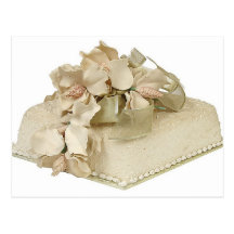 Square Wedding Cake Post Cards
