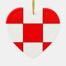 Squared, Panama flag Christmas Ornaments