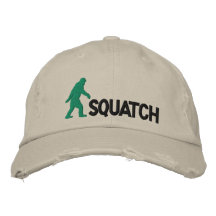 squatch with large bigfoot logo embroidered hat