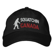 Squatchin canada embroidered baseball caps