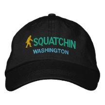 Squatchin & your state personalised embroidered hats