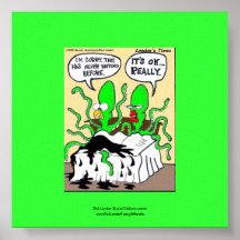 Squid Premanture Ejaculation Funny Canvis Print