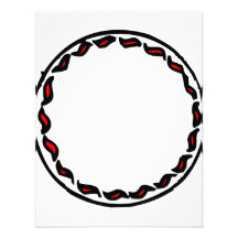 squiggle peppers round frame personalised invite