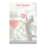 Squirrel Drinking a Cocktail Customisable Template Personalized Stationery
